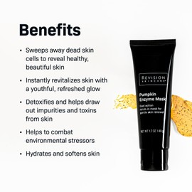 Revision Skincare Pumpkin Enzyme Mask, Gently Exfoliating Facial Mask, with Brazilian Clay and Natural Enzymes, 1.7 oz