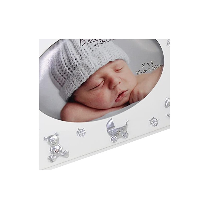 Baby's 1st Christmas 4x6 Resin Photo Frame - White and