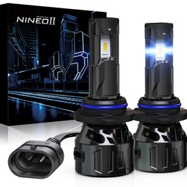 NINEO 9012 Bulbs, 9012 Fog Lights, [2025 Upgrade] 600% Brighter 6500K White, Fan-Cooled, No Flicker, IP68, Plug & Play, Off-Road Use or Fog Light, 2 Pack