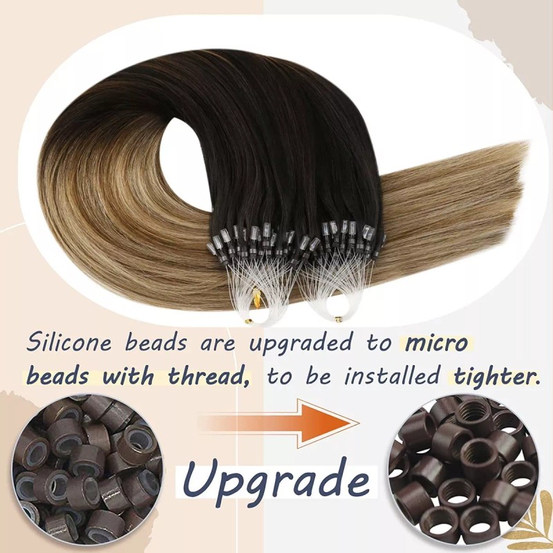 Ugeat Extensiones Cabello Real #2/6/12 Balayage Marrón 14in 50gr