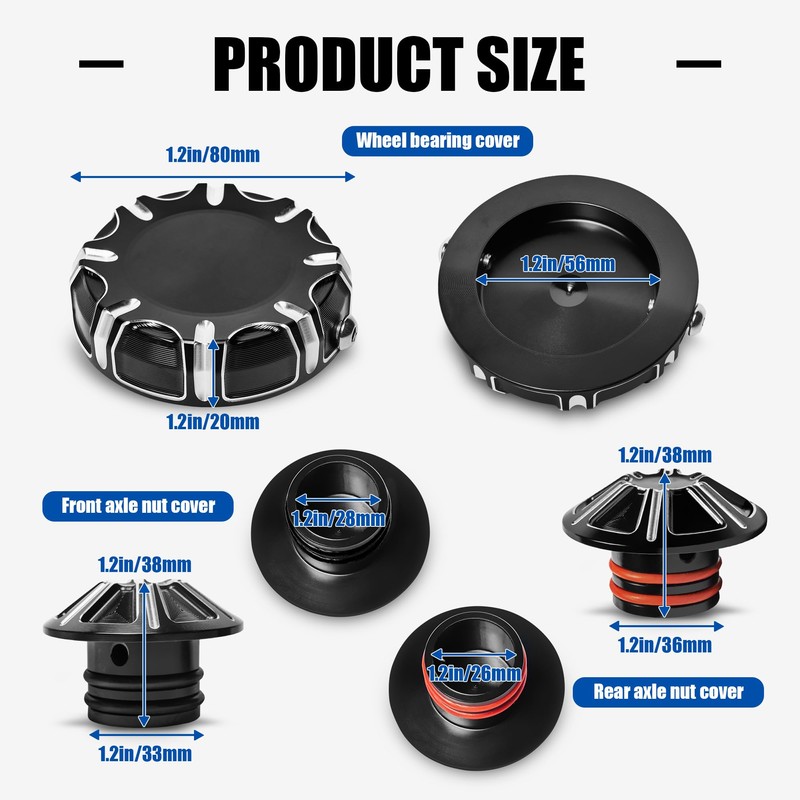 Axle Cap & Wheel Bearing Covers Set for Can-Am Ryker