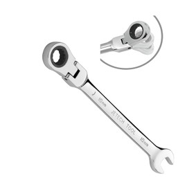 Jetech 10mm Ratchet Wrench Flex Head: Box End Wrench 12Pt| Metric Ratcheting Combination Chrome Vanadium,Forged, Extra Durability
