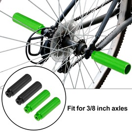 X AUTOHAUX 2 Pair 100x28mm Universal Aluminum Alloy Axle Rear Foot Pegs Footrests for BMX MTB Bike Bicycle Fit 3/8 Inch Black Green