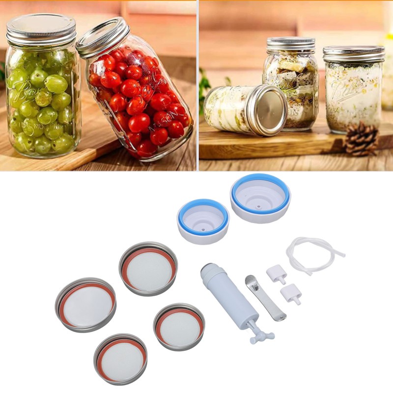 Jar Vacuum Sealer Jar Sealing Kit with Hand Vacuum Pump