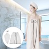 3pcs Women Bath Body Wrap Set Towel Bathrobe Hair Drying