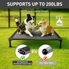Sytopia 42'' Outdoor Elevated Dog Bed for Large Dogs, Chew-Proof