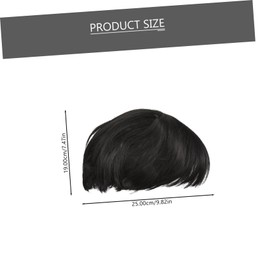 Outanaya Short Straight Bob Wig for Women Natural Looking Hair Accessory with Bangs Lightweight and Comfortable for Cosplay Parties and Daily Use Stylish Girl Fake Hair