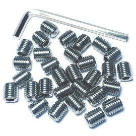 ZDingTech 50pcs Set Screws 5/16-24 x 3/8" inch 304 Stainless Steel Allen Head Hex Socket Set Screws Grub Hex Head Sockets with 5/32 Allen Wrench.(3/8" Length)