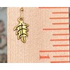 Etched Gold Leaf Dangle Earrings Nature Fall Jewelry Earrings for