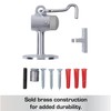 BRINKS Commercial - Floor Door Stop with Holder, Satin Chrome