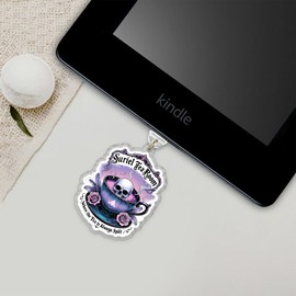 Suriel Tea Room Where The Tea Is Always Spilt Kindle Charms, Dust Plug Charm, Accessories Kindle 1.5 Inches ACOTAR Skull Tea Book Club Lightning/Type C Acrylic Material, Accessories for E-Reader