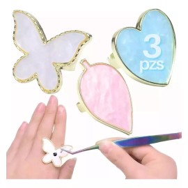 Mafab 3 Anillos Pegamento Extensión De Pestañas Piedra Jade