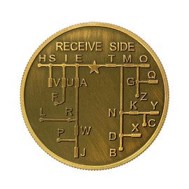LWQLZY Morse Code Coin Explore The Learn in Entertainment of Encryption Language and Games Pocket Token Chips (Ancient Gold)