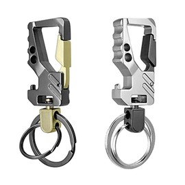 Car Keychain,2 Pcs Metal Bottle Opener Keyring Heavy Duty Key Rings for Men and Women Alloy Key Chain