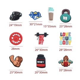 CVDYWDJIE 10 Pcs Slipper Shoe Flower Shoe Buckles Gym Weightlifting Accessories Fitness Sneaker Decoration Beach Shoe Decoration Accessories Beach Shoe Decoration, multicoloured