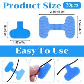 30 Pcs Multi Color Cable Labels, 6 Colors Write On Cord Label Wire Tags Electronic Cable Management Writable Cord Tags Self-Adhesive Nylon Wrap-It Cables Label for Computers Cables Identification