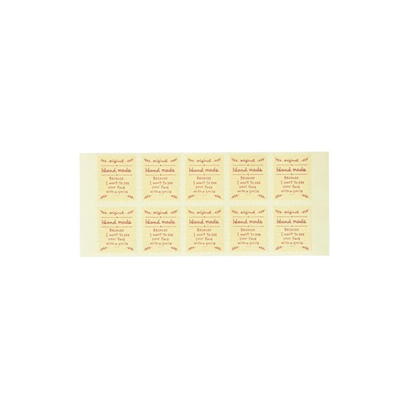 Handmade Stickers Square Cream-M (200 Sheets) CH-2S