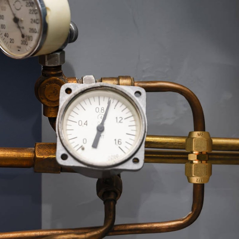 2 Pieces Air Conditioning Copper Pipe Extension Connectors Brass Flare