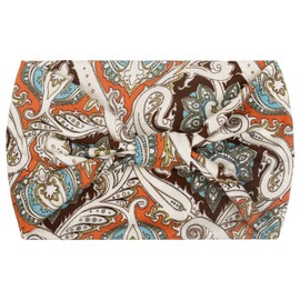 4 Packs Wide Headbands for Women Knotted Non Slip Fashion Cute Paisley Printed Head Bands for Women’s Hair Large African Bandana Boho Hairbands Yoga Running Workout Thick Turban Hair Accessories