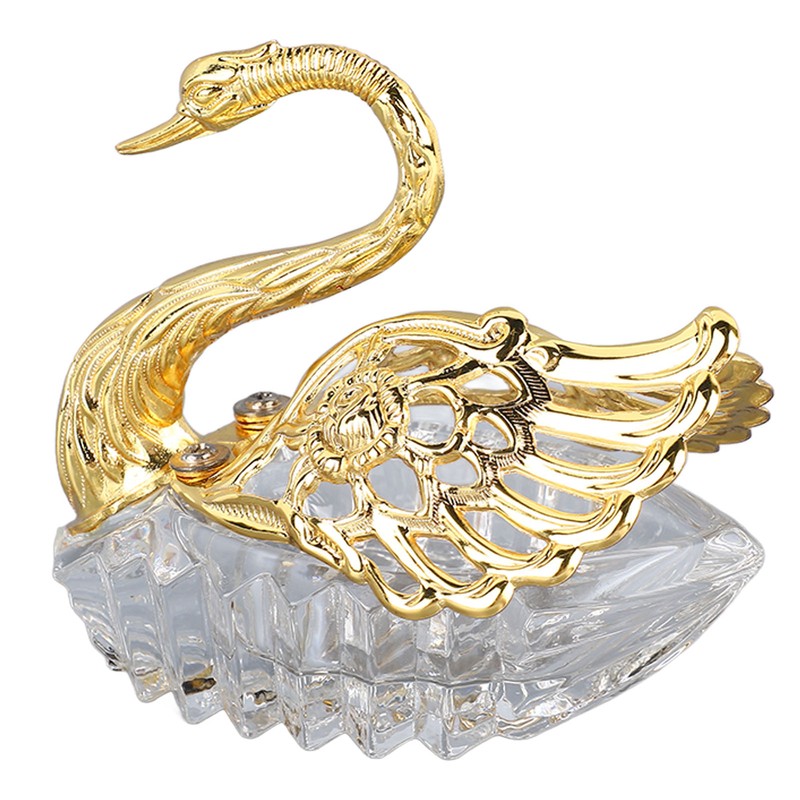 Swan Sugar Storage Jar European Modern Condiment Container Golden Seasoning