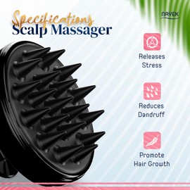 NAYEK Black scalp massage brush scalp massager scalp brush head massage brush hair