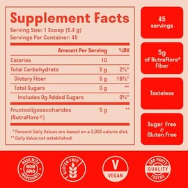 Unflavored Prebiotic Fiber Powder for Digestive Health
