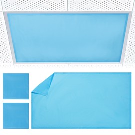 Torixqi 2pcs Fluorescent Light Covers - Light Covers for Ceiling Lights Classroom, Magnetic Light Filters for Office, Hospitals, Home 4 x 2 Feet (blue)