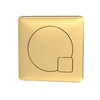 nuie MDPB03 Modern Bathroom Dual Flush Square Brushed Brass Push