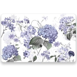 RUSPEPA 50 Pack Paper Place Mats, Hydrangea Design Disposable Paper Placemat for Kitchen, Dining, Spring Decoration，Party - 11 x 17 Inches