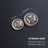MASONEE 14 Pieces Gold Zinc Alloy Blazer Buttons, 23mm &
