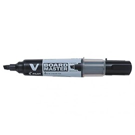 Pilot Begreen Recycled V Board Master Whiteboard Marker Chisel 2.2 - 5.2 mm Tip - Black, Box of 10