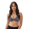 Vivisence 3203 Women's Bikini Bra Soft Cups Striped Pattern -