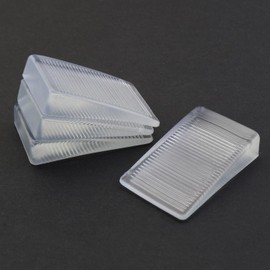 LUORNG 8-Piece Transparent Rubber Shim Set, Leveling Wedges for Furniture, Anti-Slip PVC Rubber Material, Rectangular Design for Uneven Floors, Tables and Furniture
