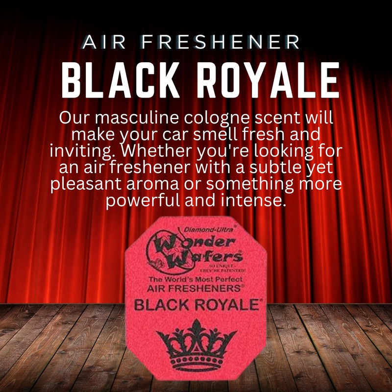 Wonder Wafers 75 count Air Fresheners Individually Wrapped, Black Royale