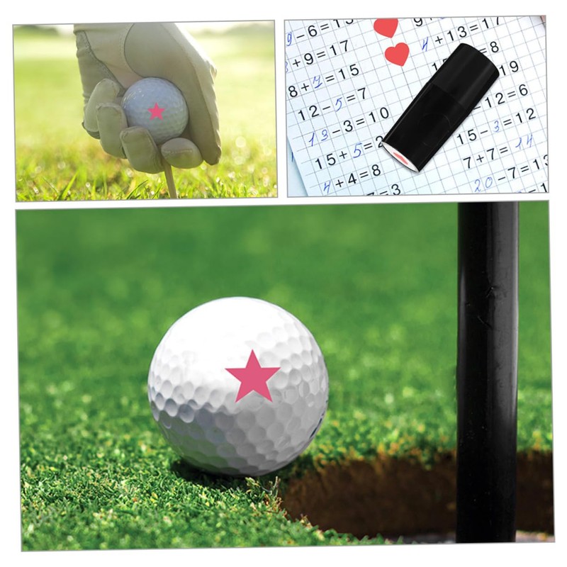 Operitacx 2pcs Golf Ball Marker Stamp Heart Shape Mark Stamp
