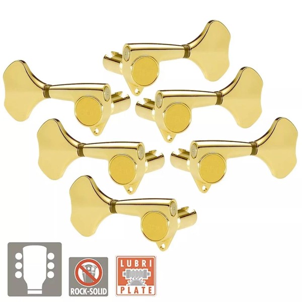 Gotoh NEW Gotoh GB350 RES-O-LITE Aluminum L3+R3 Bass 6-String Tuners