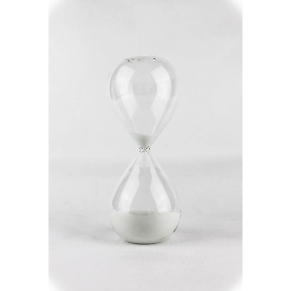 Lemonti Timeless Glass Sand Timer | 45 Minutes in White