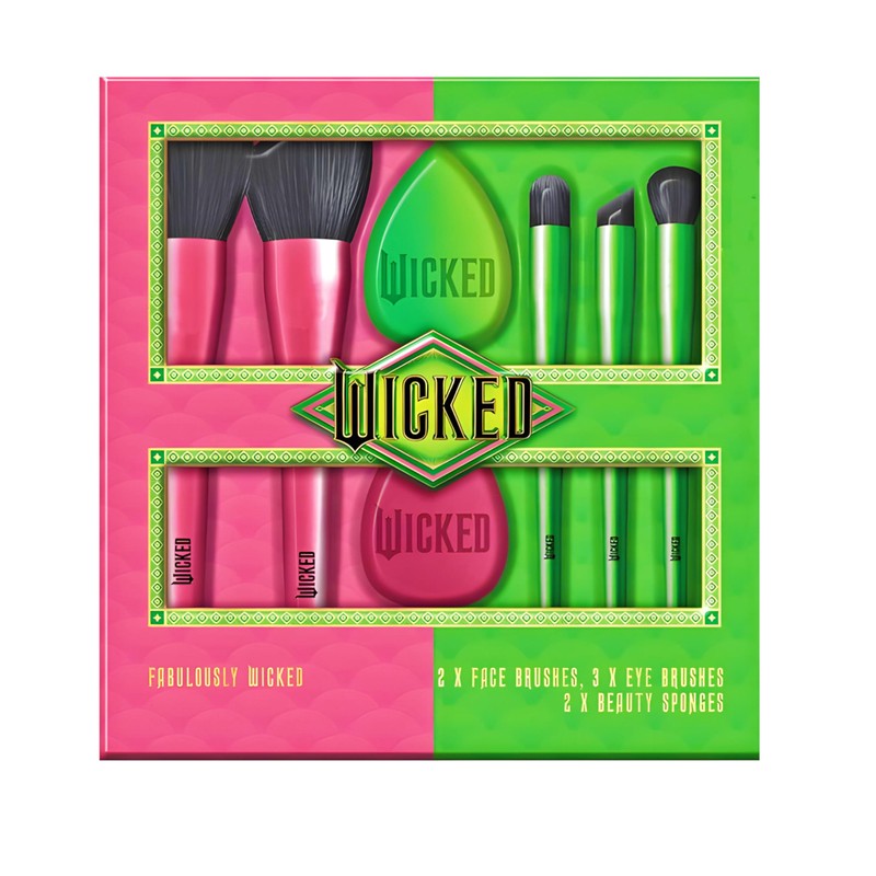 Wicked Makeup Brush & Sponge Set – 2 Face Brushes,
