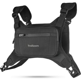 Trailoom - Paquete de pecho para correr, chaleco reflectante, repelente al agua, soporte para teléfono, bolsa de entrenamiento para corredores, ciclismo, ciclismo, bolsa EDC, portador de trotar