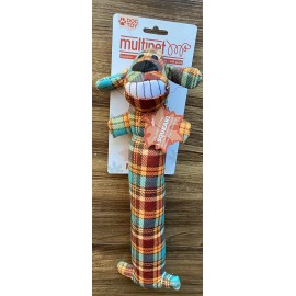 Multipet Harvest Plaid Loofa Dog  12 Inches Dog Toy
