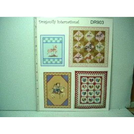 Dragonfly Int'l Miniature Printed Quilt Sheet #DR903 - 1/12 Sc