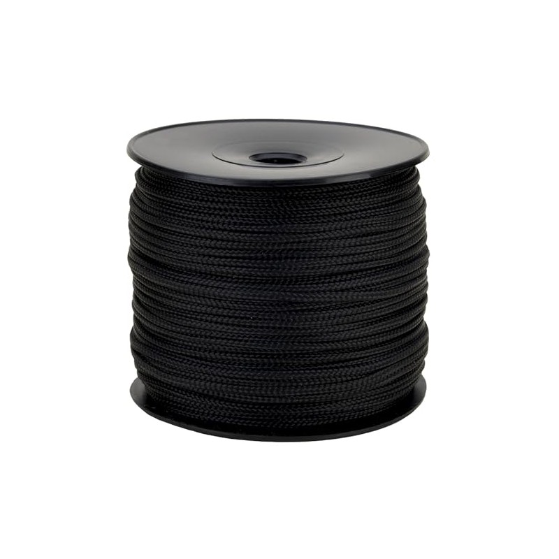 Braided Polypro Rope Black Diameter 1.5mm Spool 100m - Outdoor