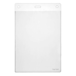 Karteo Card Sleeves A6 Format [Pack of 100] Vinyl ID Sleeves 148 x 105 mm Vertical Transparent as ID Card Holder for Cards ID Cards