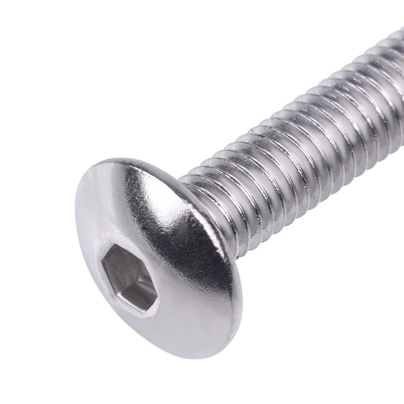 Possbay Motorcycle Fairing Bolt Kit, Stainless Steel + Plastic, Silver