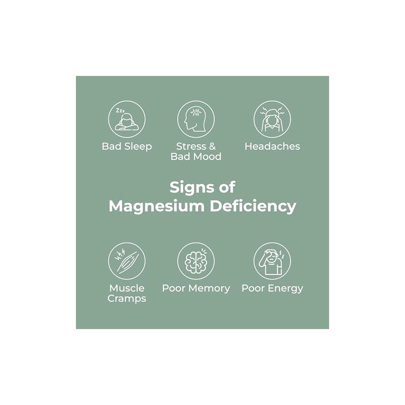 Magnesium Glycinate Capsules 1300mg | 4-in-1 Complex | 8 Hour