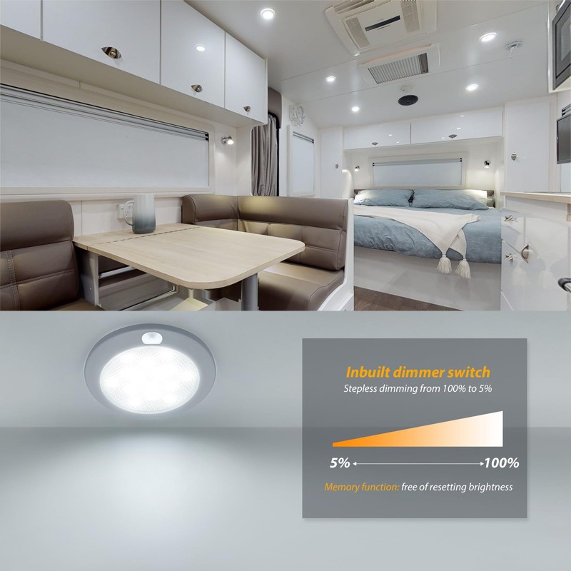Dream lighting 12Volt RV LED Panel Downlight 3 inch Ceiling