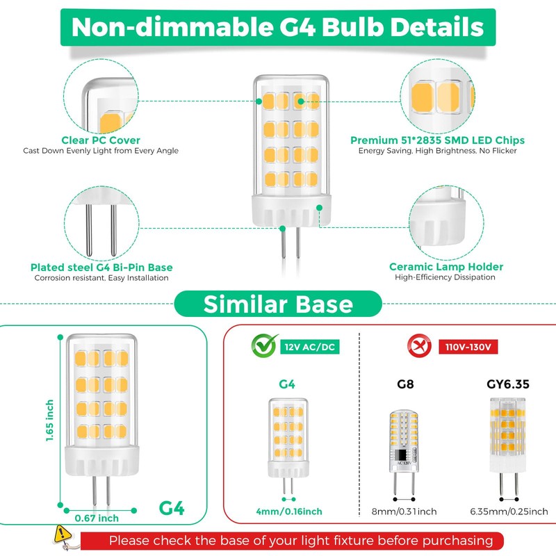 Gardencoin G4 LED Bulb 4W 40W Equivalent - 2700K Warm
