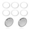 Zickupy 8Pcs Moka Pot Gaskets & Filters for 6-Cup Coffee