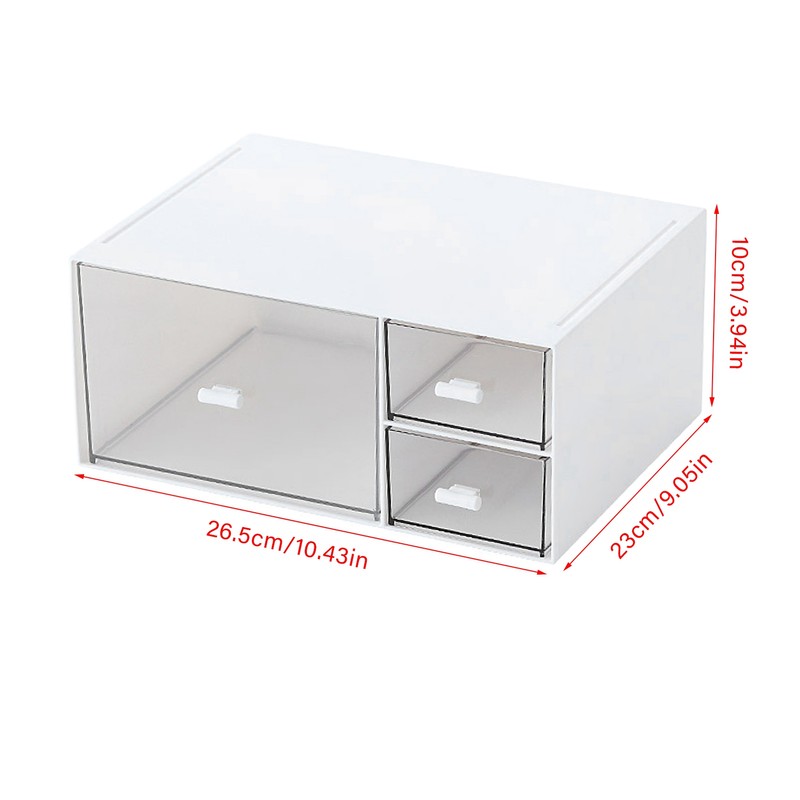 Large Desk Organizer Drawers Multipurpose Clear Stationery Cosmetic Storage Bins