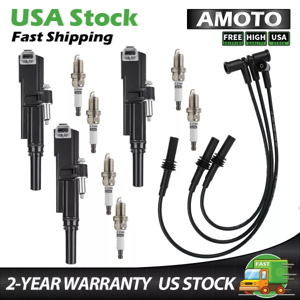 AMOTO Energy Ignition Coil UF640 + Spark Plug Tune Up